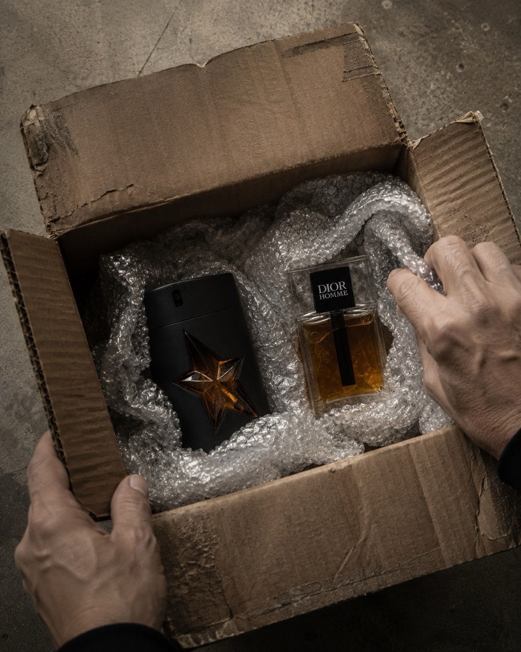 Archived fragrance bottle prepared for release